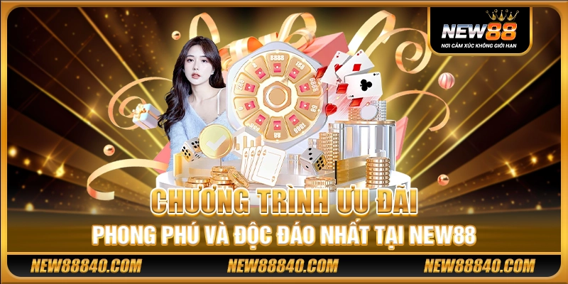 Chương trình ưu đãi phong phú và độc đáo nhất tại New88